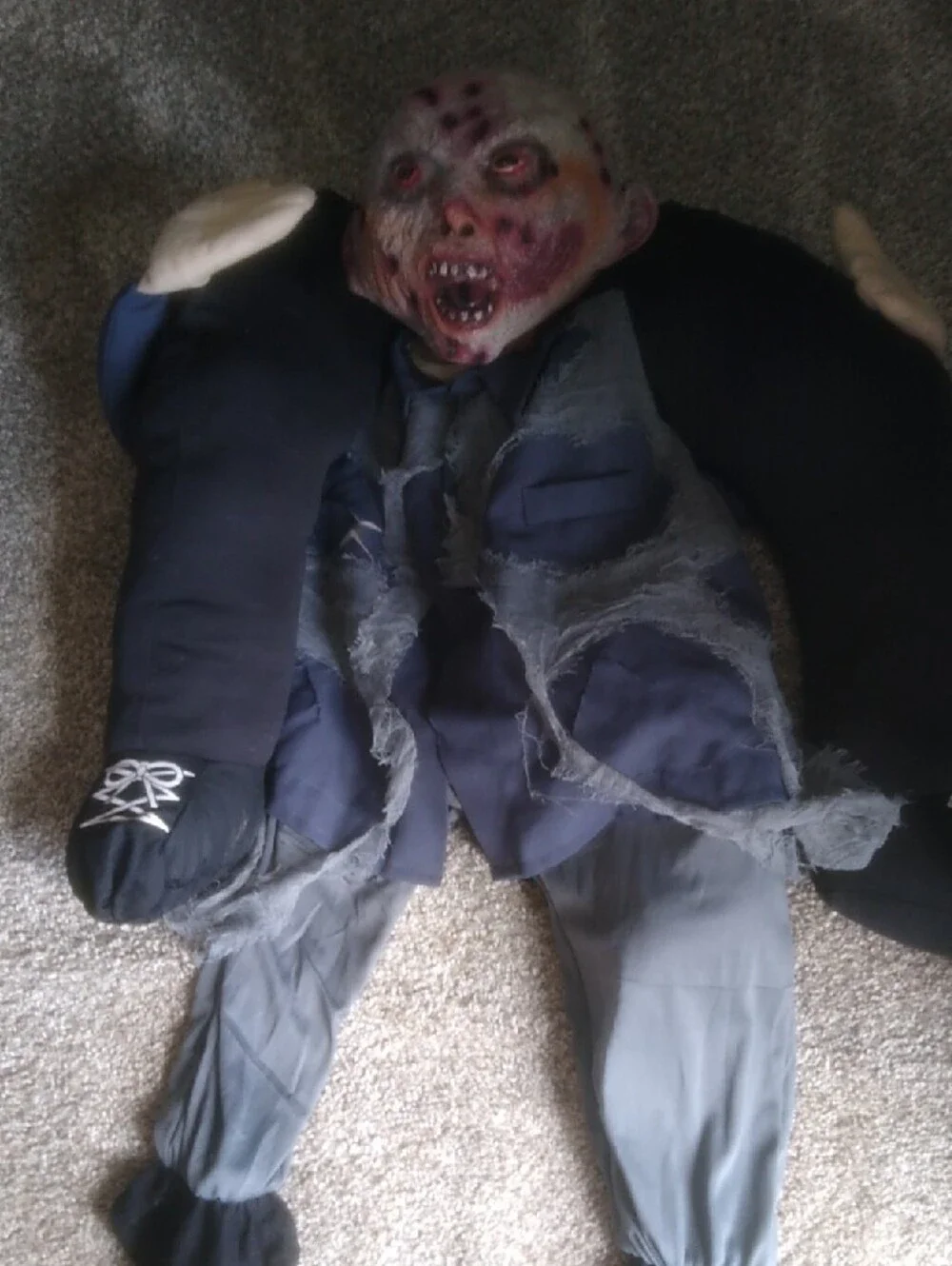 Zombie  Costume - Black and Gray Horror Outfit